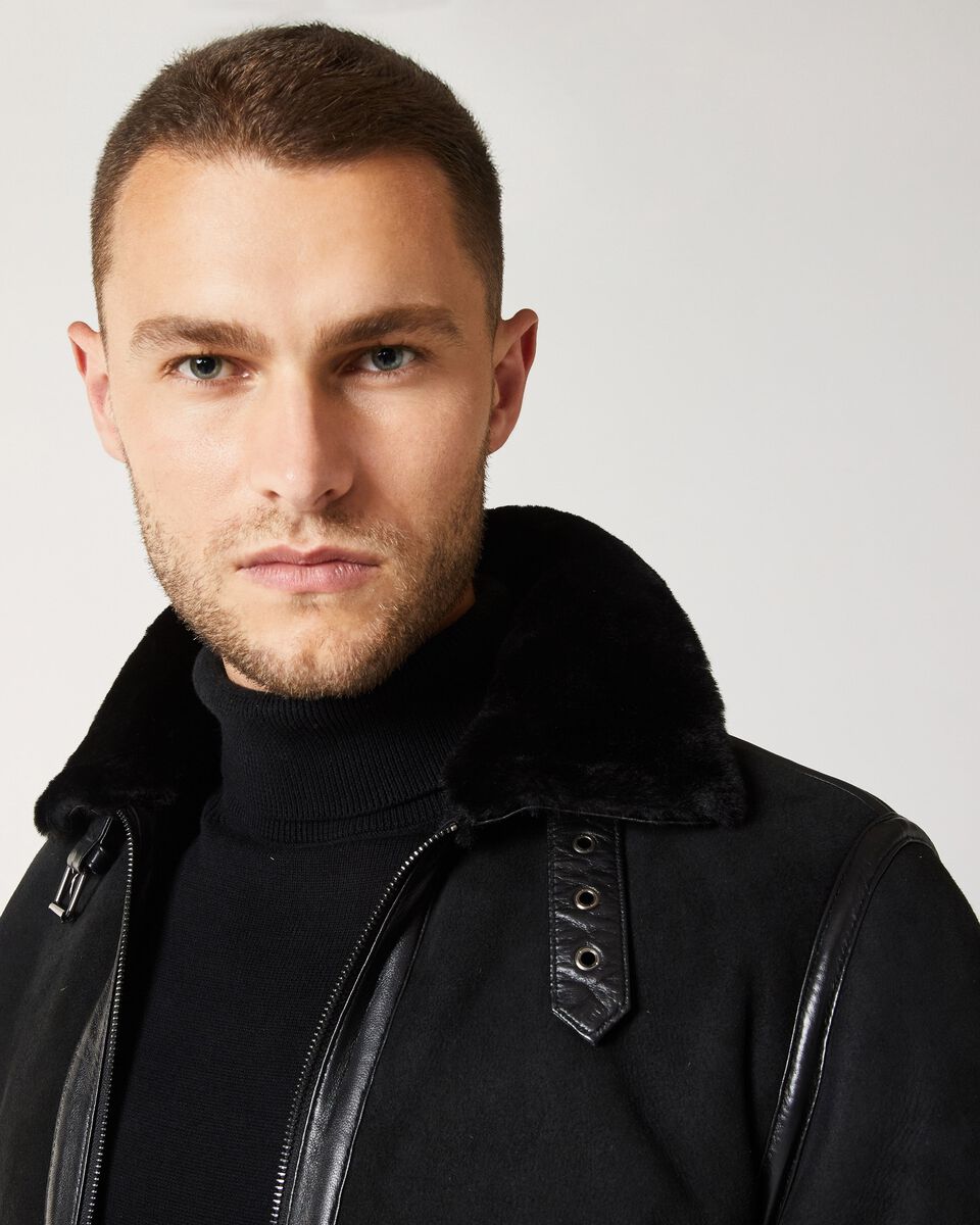 Mens Shearling Leather Jacket